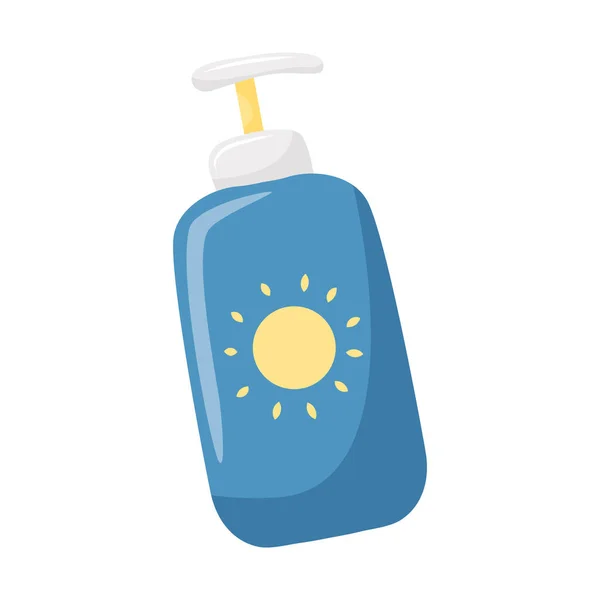 Solkräm Solkräm Sommar Skyddande Kosmetika Ett Rör Med Dispenser Och — Stock vektor