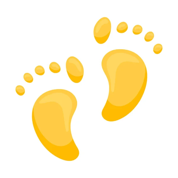 Footprints Human Feet Fingers Abstract Footprints Vector Illustration Flat Cartoon — Stock Vector
