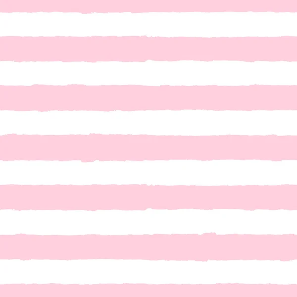 无缝隙图案 有宽的纹理粉红色条纹 简单的夏天 情人节包装纸 餐巾纸 网页设计 白色背景上的矢量抽象条纹 — 图库矢量图片