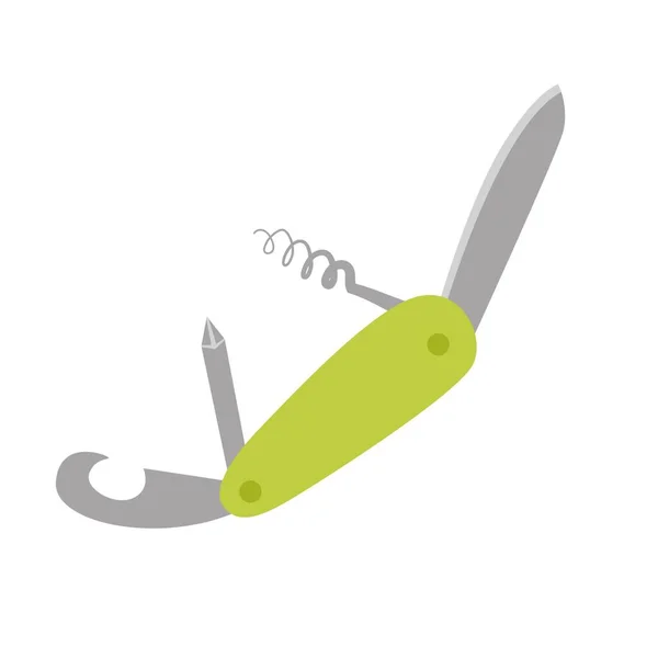 Swiss Knife Multitool Multifunctional Pocket Knife Equipment Fishing Tourism Travel — Stock Vector