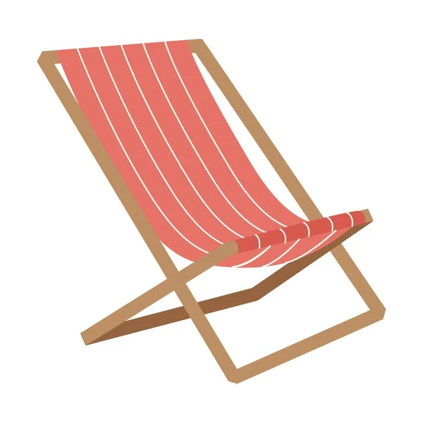 Tourist Beach Folding Chair Equipment Camping Car Travel Garden Beach — Stock Vector
