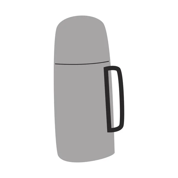 魔法瓶 魔法瓶だ キャンプ ハイキングのための機器 白い背景に孤立したフラットベクトルイラスト — ストックベクタ