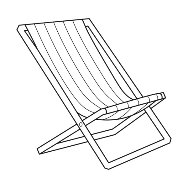 Doodle Toeristische Strand Klapstoel Apparatuur Voor Kamperen Autoreizen Tuin Strand — Stockvector