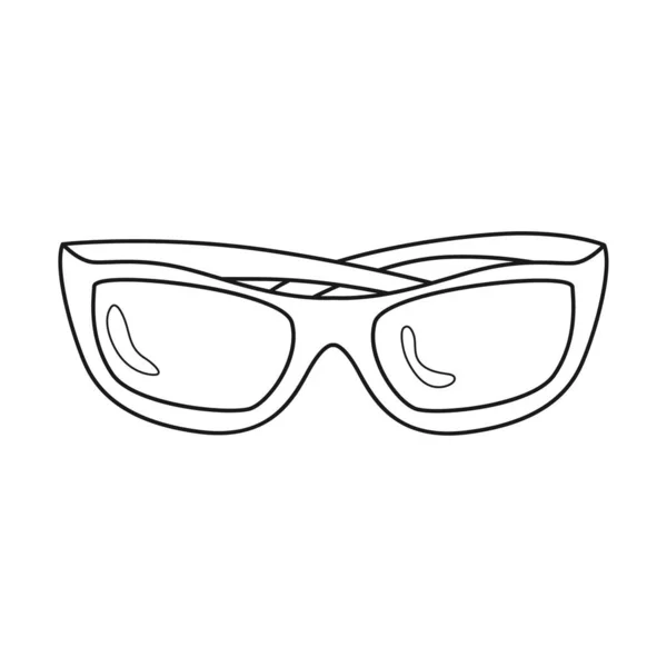 Occhiali Sole Doodle Con Montature Gialle Accessorio Personale Estivo Occhiali — Vettoriale Stock