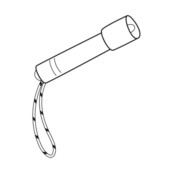 Doodle Mão Lanterna Bolso Com Cordão Dispositivo Iluminação Doméstica Equipamento —  Vetores de Stock