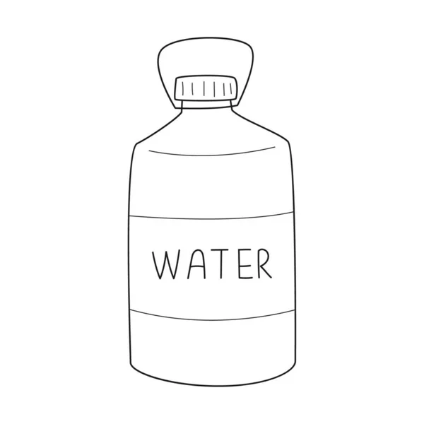 Додайте Велику Пляшку Води Каністра Рідини Великому Обсязі Кемпінгу Пікніка — стоковий вектор