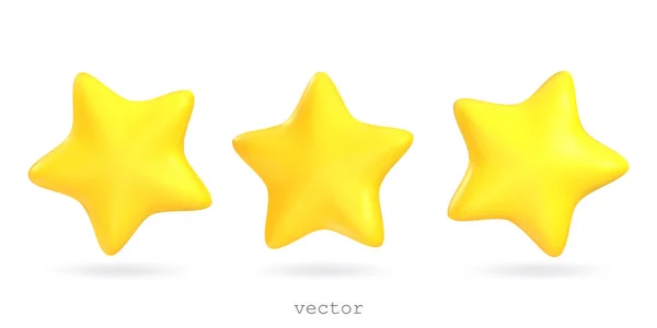 Σύνολο Διανυσματικών Αστεριών Αστέρια Πλαστικά Διακοσμητικά Στοιχεία Για Εορταστικό Εορταστικό — Διανυσματικό Αρχείο