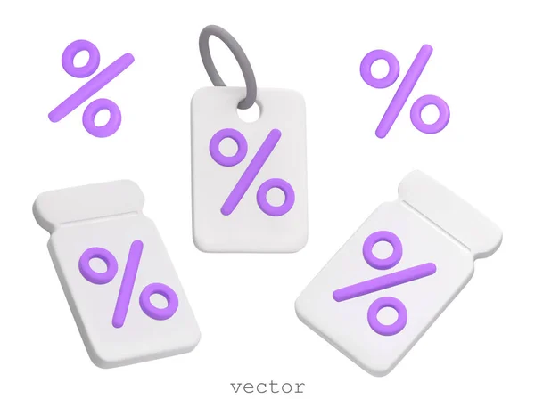 Vector Gift Tags Coupon Labels Voor Marketing Promotie Korting Verkoop — Stockvector