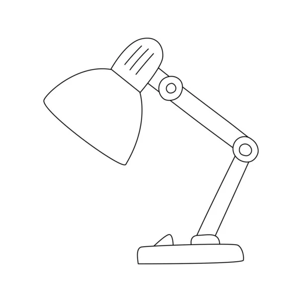 Χειροποίητη Επιτραπέζια Λάμπα Ηλεκτρική Συσκευή Φωτισμού Μαύρο Και Whiye Doodle — Διανυσματικό Αρχείο