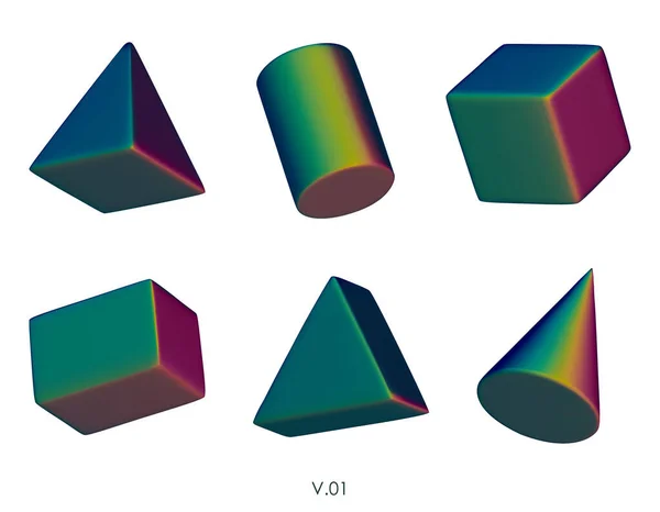 Realistické Vykreslování Geometrických Obrazů Matně Zelené Designové Prvky Barevné Vektorové — Stockový vektor