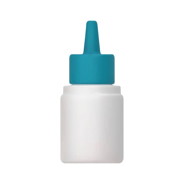 Vector Closed Plastic Bottle Lid Jar Medicine Nose Eyes Ears — Stock Vector