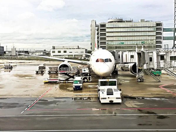 Narita Chiba Japan Sep 2018 Japan Airlines Passenger Jet Lands — Stock Photo, Image