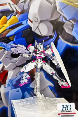 Osaka, Japan - Aug 29 ,2022 - Display of HG Mobile Suit Gundam : The Witch of Mercury Le Frith 1/144 Scale, Color-Coded Plastic Model at GUNDAM NEXT FUTURE in GRAND FRONT OSAKA