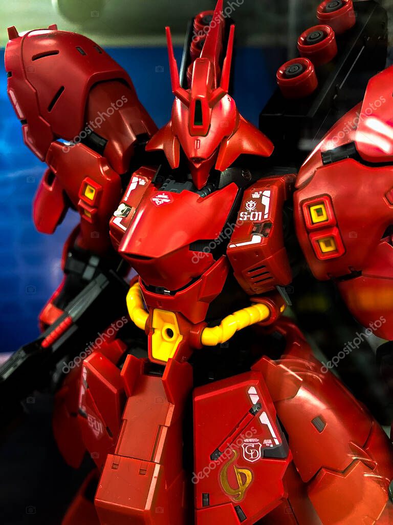 Osaka, Japan Aug 29 ,2022 Display of RG Mobile Suit Gundam Char's