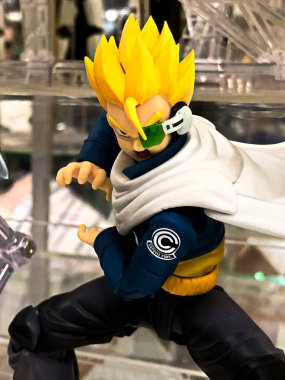 Osaka, Japan - 04/13/2019; Trunks figure from Dragon Ball.