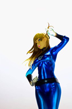 Osaka, Japonya - 23 Şubat 2023: MARVEL 'den Görünmez Kadın Fantastik Dörtlü. Kotobukiya Japonya 'dan Bishoujo koleksiyonundan..