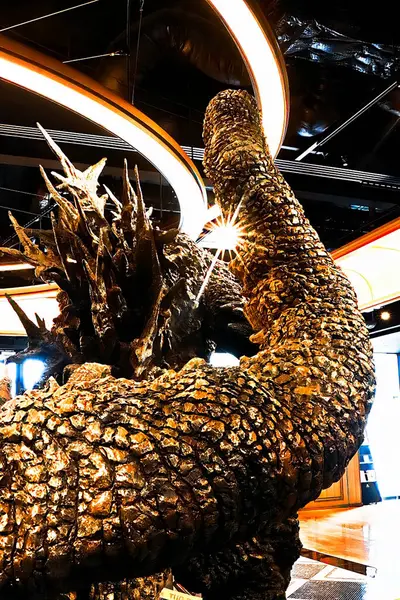 Stock image OSAKA,JAPAN - MAY 6, 2024 : Statue of the Japanese version of Godzilla (minus 1.0 version) at Grand Front Osaka.