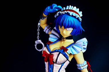 OSAKA,JAPAN - DEC 31, 2023: scale model figure of Shimei Ryomou from a host in oneself(Ikkitousen Battle Vixens)  from the popular Japanese anime.Romance of the Three Kingdoms clipart