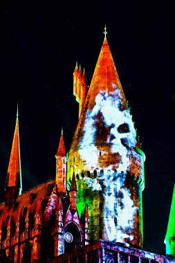 OSAKA,JAPAN - OCT 12,2024 : Hogwarts Castle where the Dark Mark appears at the Wizarding World of Harry Potter in Universal Studios Japan in Osaka city. clipart