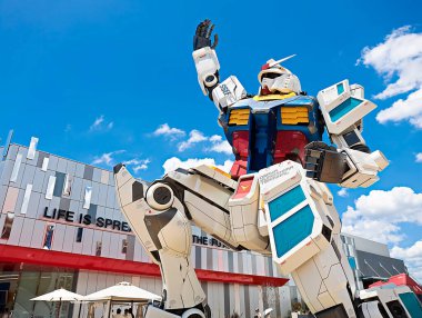 OSAKA, JAPONYA - 22 AUG 2025: GUNDAM NEXT FUTURE PAVILION, Dünya Fuarı 2025.