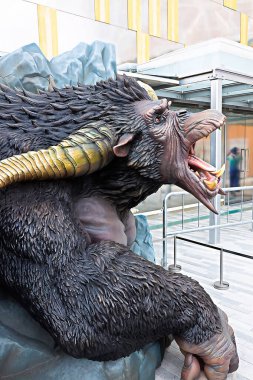 OSAKA, JAPAN - AUGUST 22, 2025 : Editorial photograph of the exteriors of various pavilions and exhibits showcasing a vision of the future at the 2025 Osaka, Kansai Expo.