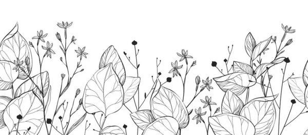 さまざまな枝の花束が付いている花のパン屋 結婚式の招待状 壁の芸術か壁紙のための植物の葉 ベクトルイラスト ラグジュアリーインクのアート ロイヤリティフリーストックベクター