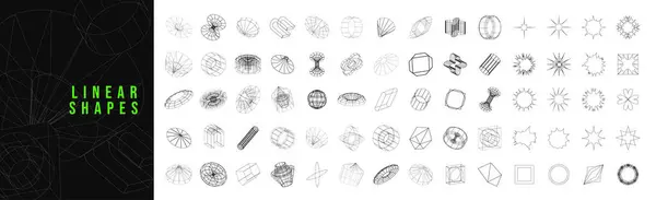 Trendy Geometrische Designelementen Eenvoudige Vormen Frames Inspireerden Brutalisme Abstract Bauhaus Stockvector