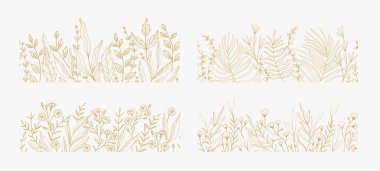 Bir buket çiçekli bir fırın. Düğün davetiyesi, duvar resmi ya da duvar kağıdı için botanik yaprağı. Vektör çizimi. Lüks dövmeli sanat