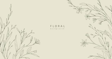 Bir buket çiçekli bir fırın. Düğün davetiyesi, duvar resmi ya da duvar kağıdı için botanik yaprağı. Vektör çizimi. Lüks dövmeli sanat