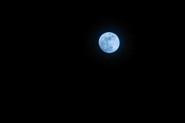 Luna Llena Sobre Oscuro Cielo Negro Por Noche Tailandia —  Fotos de Stock