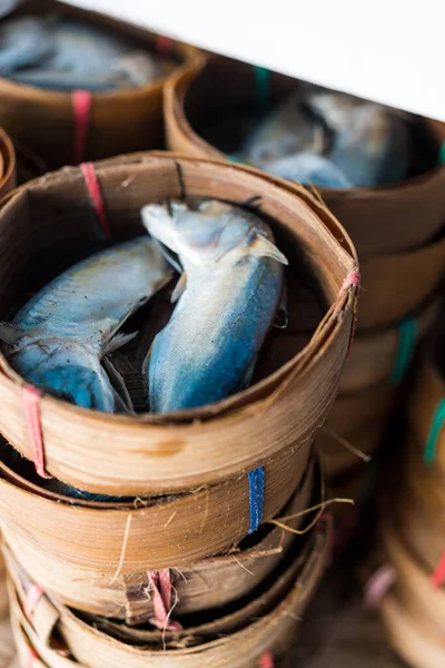 Ton Balığı Buğulama Uskumru Tayland Pla Too Adı Verilen Yuvarlak — Stok fotoğraf