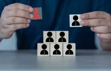 The leader removes an employee from a team and change new employee in the team or organization. Staff cuts. Unhappy and toxic people from the team. Distancing from negativity emotions.