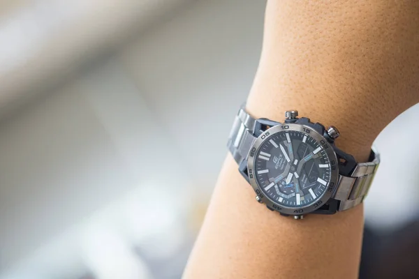 Bangkok Tajlandia Kwietnia 2023 Luxury Watch Casio Edifice Watch Brand — Zdjęcie stockowe