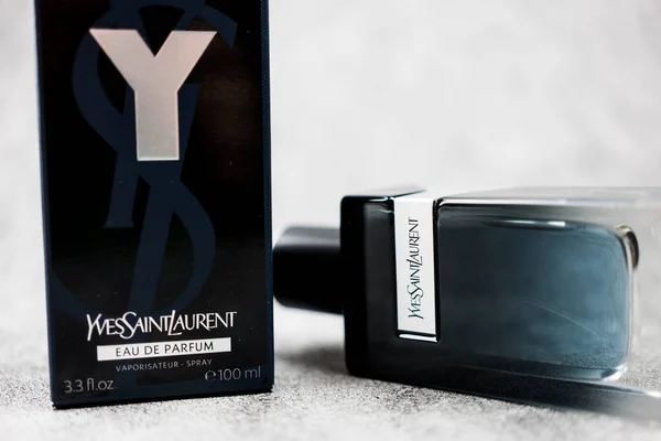 stock image Samut Prakan, Thailand - April 29, 2023 : YVES SAINT LAURENT in 100 ml bottle. PERFUME MEN FRAGRANCE