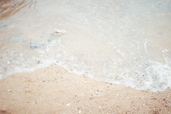 Αμμώδης Τροπική Παραλία Καλοκαίρι Περιβάλλον Της Φύσης Γαλήνιο Φωτεινό Zen — Φωτογραφία Αρχείου