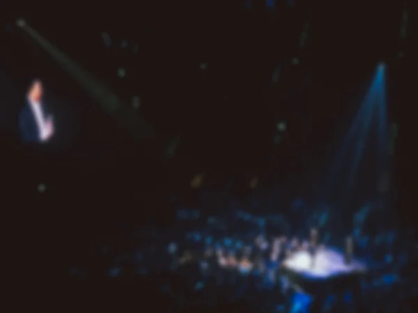 Defokussierte Konzertbeleuchtung Auf Der Bühne Verschwommener Hintergrund Beleuchtungsgeräte — Stockfoto