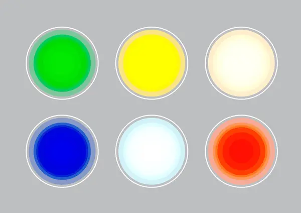Набор Геометрических Круговых Красочных Колес Круг Различных Форм Творческого Дизайна — стоковый вектор