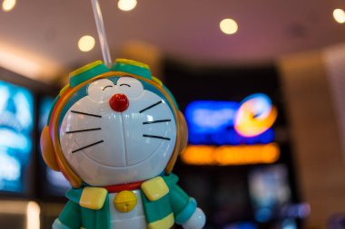 Bangkok, Tayland - 16 Ekim 2023: Doraemon The Movie 2023: Nobita 's Sky Utopia SF Sinema Sinema Sinema Sinema Sineması' ndan.