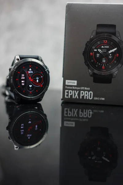 Bangkok Tailândia Janeiro 2024 Garmin Epix Pro Gen Características Smartwatch — Fotografia de Stock