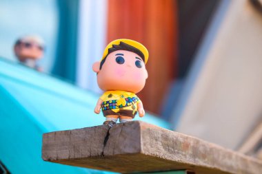 Bangkok, Tayland - 9 Mart 2024: Sevimli Funko Pop oyuncakları. Funko Pop! Disney Russell nomber 60