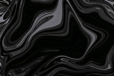 Tek renkli mermer arka plan. Sızdıran sıvı, alkol mürekkebi minimalist yüzey çizimi. Siyah ve beyaz soyut akışkan sanat. Çağdaş tek renkli boya akışı arkaplanı