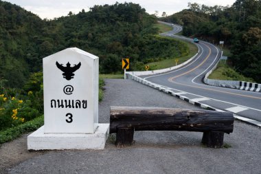 Güzel 1081 numaralı yol, 3 numaraya benziyor, Pua 'dan Bo Kluea Bölgesi' ne, Nan Bölgesi, Tayland