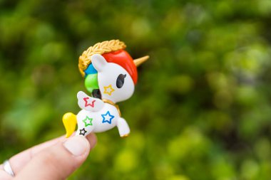 Bangkok, Tayland - 29 Temmuz 2024: Tokidoki kör kutusu, Stellina. Miniso Tayland 'dan bir dizi yıldız şampiyonu. Tokidoki Tekboynuz