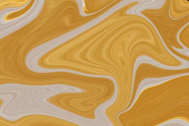 Sarı renkli girdap akışkan dalgalar akışkan hareketin soyut arkaplanı. Desen soyut dokusu