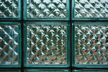 Cam bloklardan duvar, soyut arkaplan