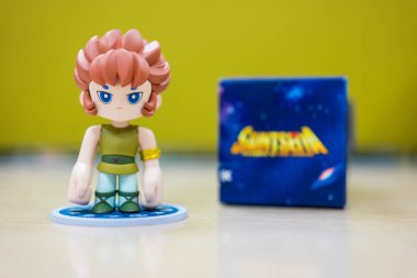 Bangkok, Tayland - 26 Mart 2025: Popmart Saint Seiya Zodiac Serisi Kör Kutusu Şövalyeleri