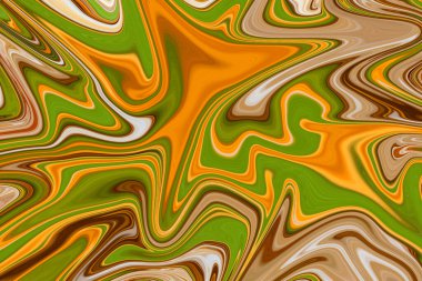 Soyut Sarı ve kahverengi dalga akış dinamik arkaplan, girdap deseni