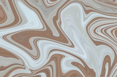 Kahverengi ve beyaz soyut arka plan lüks kumaş veya sıvı dalga. Duvar Kağıdı Soyut