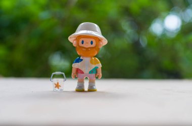 Bangkok, Tayland - 15 Mayıs 2025 FARMER BOB 'un şirin bir modeli, Denizyıldızı Koleksiyoncusu. Çiftçi Bob Adası Tek Boynuzlu At Bulma Serisi.