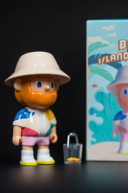 Bangkok, Tayland - 6 Haziran 2025 FARMER BOB 'un şirin bir modeli, Denizyıldızı Koleksiyoncusu. Çiftçi Bob Adası Tek Boynuzlu At Bulma Serisi.